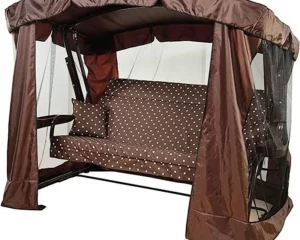 Садовые качели Мадагаскар , нагрузка 400кг, 4- местные, (255х140х180), арт. с323 (горох)