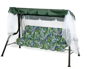 Садовые качели Olsa Варна с1532, 231х126х147 см, 3-местные, с москитной сеткой, регулируемая спинка