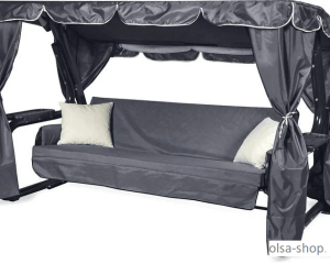 Садовые качели LetoLux Нирвана Premium 76 (графит ) 4-местные, до 740 кг, 286х176х172 см