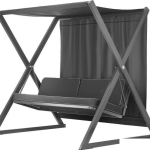 Качели садовые ПИК Сакура 231,5х150х191 каркас - графит, тент - графит, сиденье - графит , 008